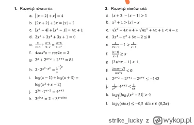 strike_lucky - #matematyka #studbaza

Mógłby jakiś dobry mirek pomóc z tymi zadaniami...