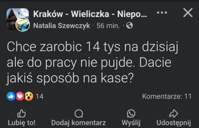 DRAGONERIC - Scam na kasyno.

Na fb pojawią się wpis. Ktoś szuka szybkiej gotówki. Za...