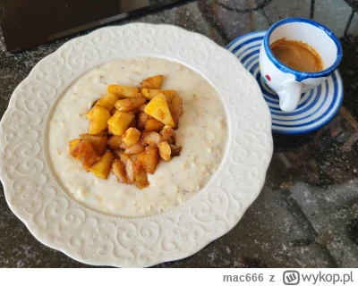 mac666 - Owsianko-jaglanka z jabłkami smażonymi z miodkiem. Kawusia musi też być! 

#...