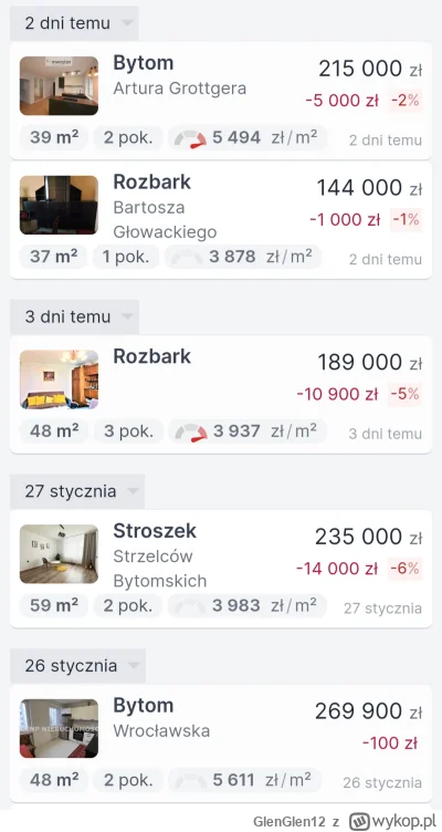 GlenGlen12 - Czemu w Bytomiu średnia cena za metr to 4k pln? W Zabrzu 5k, Siemianowic...