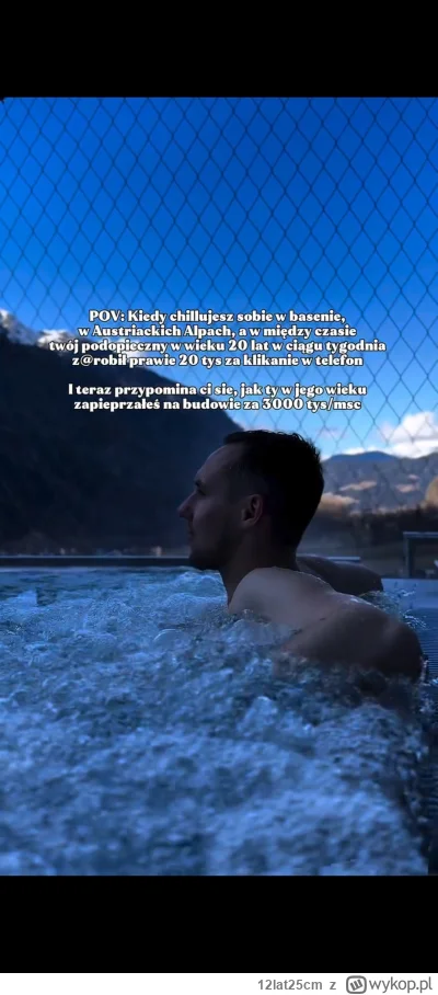 12lat25cm - 20 000 zł / msc za klikanie w telefon
3 000 000 zł / msc na budowie
to ju...