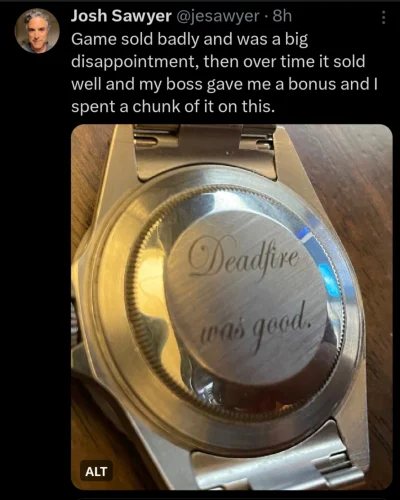 ludologbezszkoly - Nie wiem jak finansowo Avowed, ale PoE2 po roku już wyszło na plus...