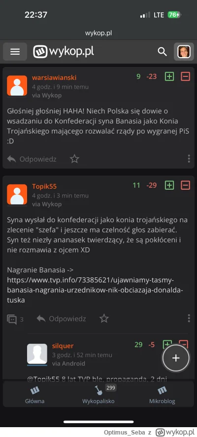 Optimus_Seba - Pisowskie multikonta już atakują