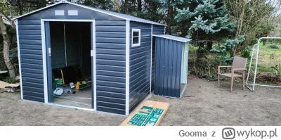 Gooma - Dorzuciłem drewutnie z Lidla, oczywiście ona też pójdzie na płytki betonowe, ...