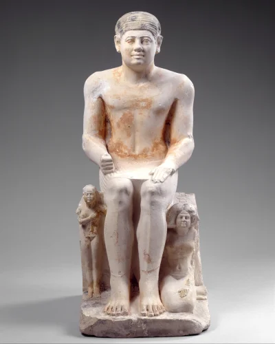 Loskamilos1 - Posąg ten ukazuje egipskiego urzędnika, Nikare, a także jego żonę, Khue...