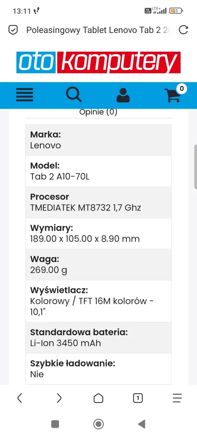 Milo900 - Hej znalazłem taki tablet gdzieś:
Lenovo tab2 2. 2gb ram xD
Sprawdziłem w n...