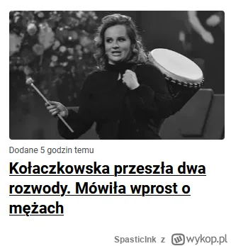 SpasticInk - Zmarła fantastyczna i nieodżałowana Joanna Kołaczkowska. Smutek, żal, na...