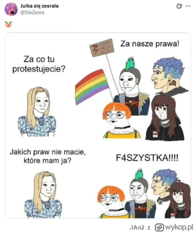 JAn2 - "Za co tu protestujecie" to kalka z języka rosyjskiego "За что вы тут протесту...