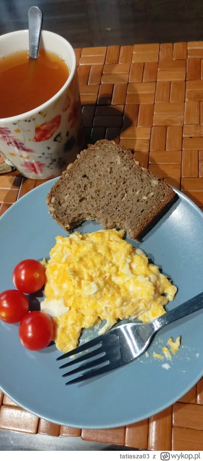 tatiasza03 - Standardowo jajecznica najlepiej smakuje na śniadanie ( ͡° ͜ʖ ͡°) #sniad...