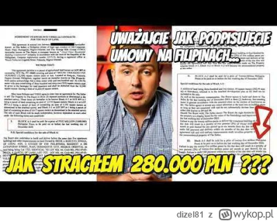 dizel81 - Następny został zrobiony w trąbę na Filipinach na zakupie domu z działką.
#...