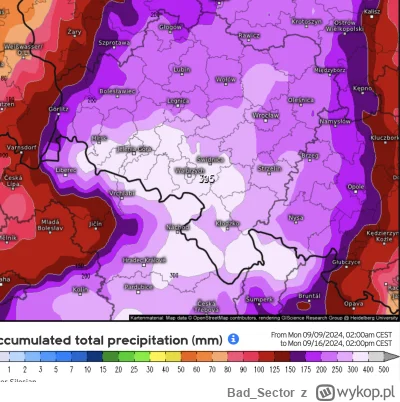 Bad_Sector - Model meteorologiczny prognozuje jakąś absurdalną sumę opadu dla dolnego...