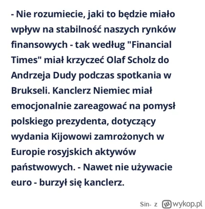 Sin- - Tym razem trzeba wziąć w obronę naszego pajaca który sprawuje urząd prezydenta...