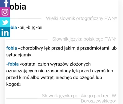 GrimesZbrodniarz - @Grzesiok: Kiedy się nauczycie, że słowo fobia ma więcej niż jedno...