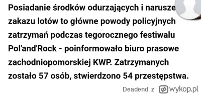 Deadend - #woodstock #polandrock po kwasie chyba skrzydeł dostali XD
Jak ktoś jedzie ...