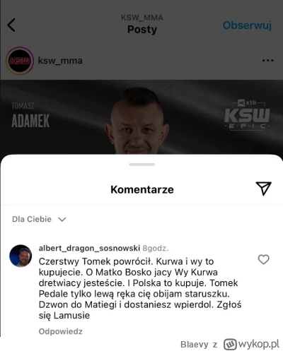 B.....y - #famemma Mój ulubiony komentator