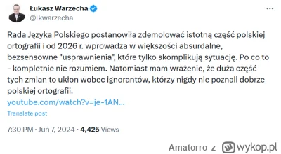 Amatorro - Łukasz z Wałbrzycha to jest konserwa niereformowalna.

Ta "demolka" języka...
