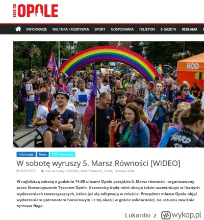 Lukardio - https://czasnaopole.pl/w-sobote-wyruszy-5-marsz-rownosci-wideo/

#opole 

...