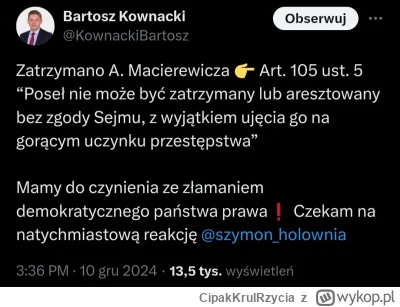 CipakKrulRzycia - #macierewicz #polityka #drogowka
Macierewicza właśnie zatrzymała  p...