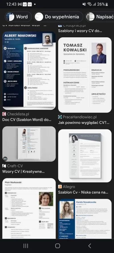 oficjalniemartwa - Pytam, bo Google pokazuje wzory cv w taki sposób i każdy ma zdjęci...