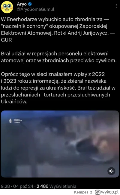 Kempes - #ukraina #rosja #wojna

Dobre wieści do porannej kawusi w ten deszczowy dzie...