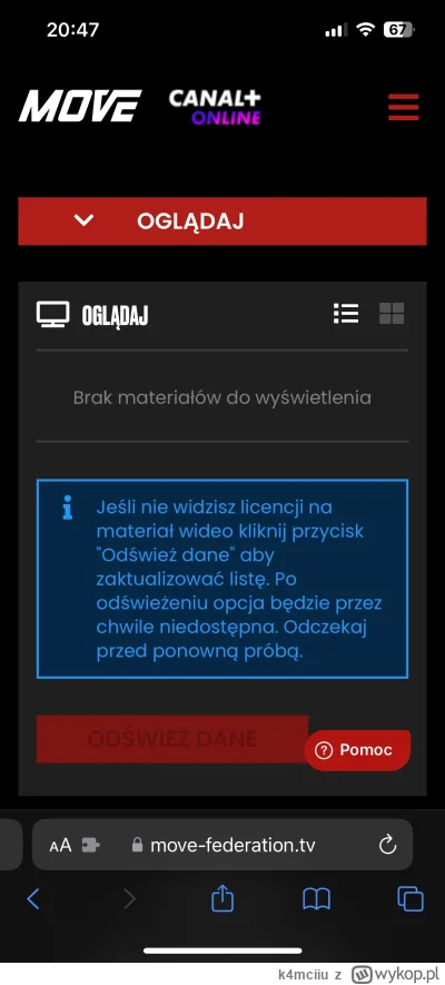 k4mciiu - @k4mciiu klikam odśwież dane i #!$%@?