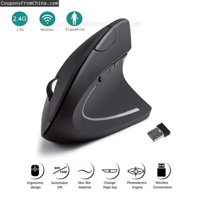 n____S - ❗ Vertical Mouse Ergonomic 2.4GHz Wireless
〽️ Cena: 4.38 USD (dotąd najniższ...