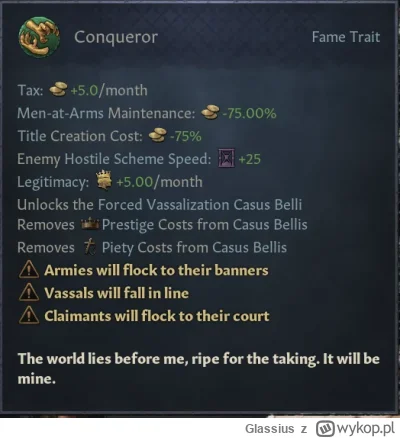 Glassius - @NordAzazel: Popatrz na tego traita. W ustawieniach początkowych jest dzie...