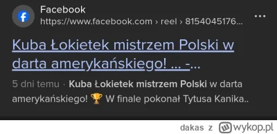 dakas - @avirant: @chudy233 Łokietka to chyba prędzej w PDC zobaczymy ( ͡° ͜ʖ ͡°)