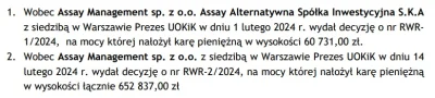 virgola - Prezes UOKiK nałożył kary na Grupę Assay.

1. Wobec Assay Management sp. z ...