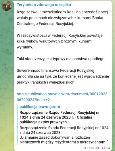 Nieszkodnik - >spróbuj wymienić po takim kursie ruble na euro/dolary u cinkciarza w M...