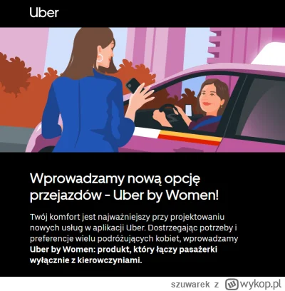 szuwarek - produkt, który łączy pasażerki wyłącznie z kierownicami
#uber #bekazlewact...
