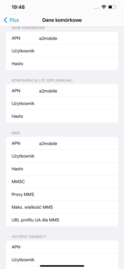 nytro - @100x: no właśnie tam nie ma miejsca do wprowadzenia szczegółowych danych APN...