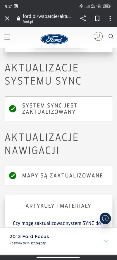 xefreniks231 - #ford #motoryzacja Witam, czy mogę zaktualizować mapy na obecne w focu...