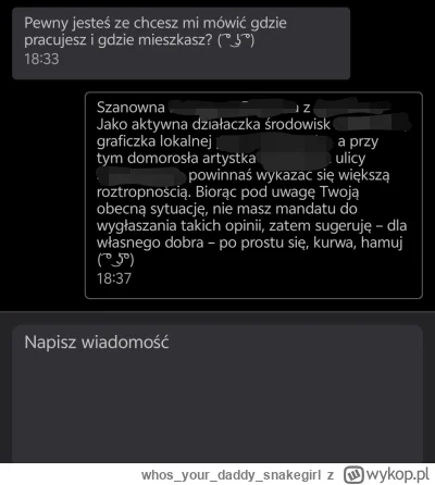 whosyourdaddy_snakegirl - @Wrrronika

Ech kogoś stalkujesz a później dostajesz wezwan...