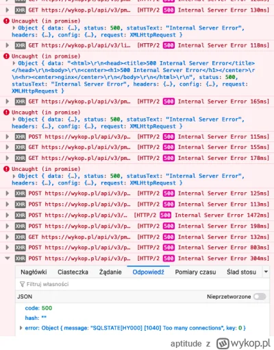 aptitude - To się nazywa tragedia, jak baza na produkkcji krzyczy użytkowniką 
"SQLST...