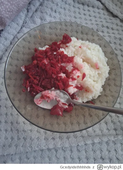 Gcxdyidsthhhhds - #przegryw obiad. Ryż z burakami takimi