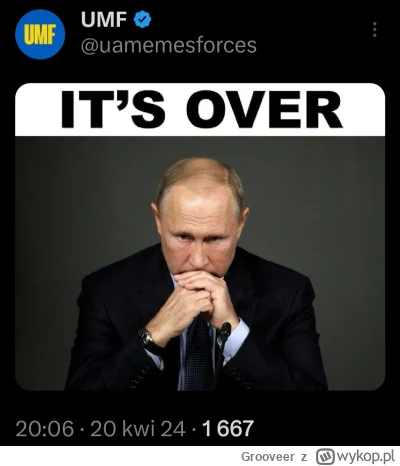Grooveer - Niektórzy myślą, że najnowszy pakiet dla Ukrainy oznacza przegraną Rosji w...