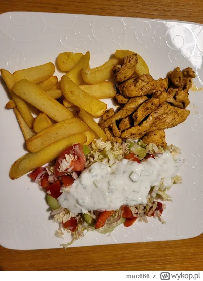 mac666 - Gyros drobiowy, fryty, surowka i tzatzyki.

Prawie pękłem 

#gotujzwykopem #...