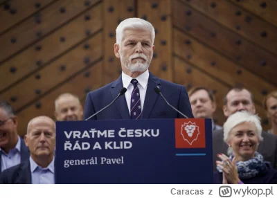 Caracas - Widzieliście o tym, że nowy prezydent elekt Czech wojskowy w stopniu genera...