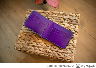 Jankojaneczko93 - Nowy portfel, wykonany ręcznie ze skóry o grubości 1,2 mm. Pomieści...