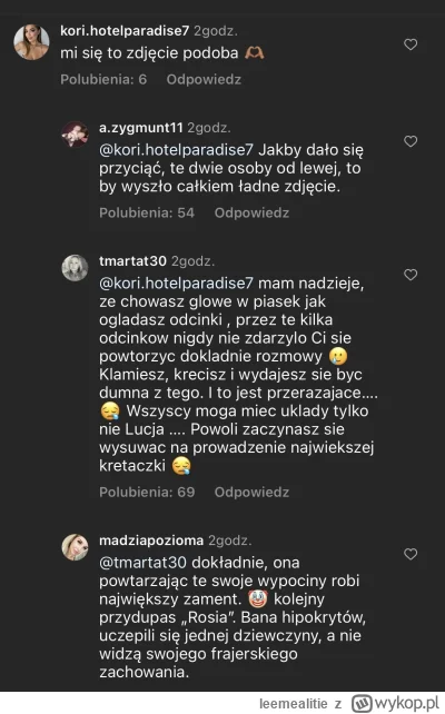 leemealitie - @crazy_frog @Rosalinea namiastka tego, co dzieje się na ig u Cipocha XD...