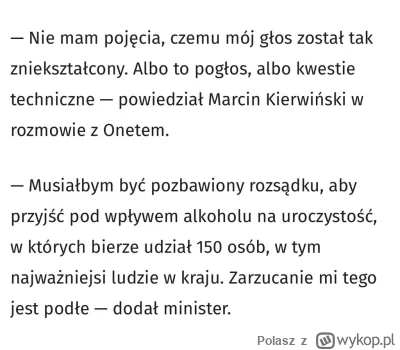 Polasz - Albo to pogłos, albo kwestie techniczne. Można się rozejść. Nie ma afery. Po...