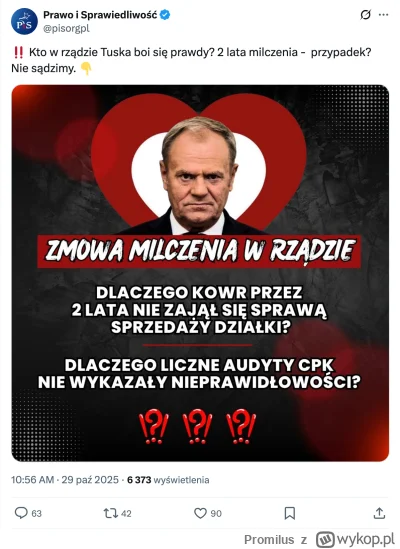 Promilus - To nie fake. PiS zarzuca Tuskowi, że za wolno rozlicza pisowskie afery xDD...