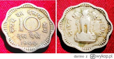 darino - 10 paisa India 1966r
#numizmatyka #monety