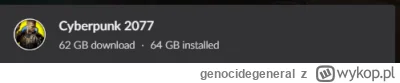 genocidegeneral - dlaczego #cyberpunk2077 na PS5 zajmuje 150 GB? 
https://osgamers.co...