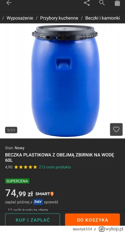 wastyk554 - Chcę kisić kapustę, tylko nie wiem, czy dobrze oceniłem pojemność. Mam je...