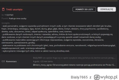 Bialy7665 - Dziękuje moderacji za zrzucanie moich wpisów zawierających słowo "PINDA" ...