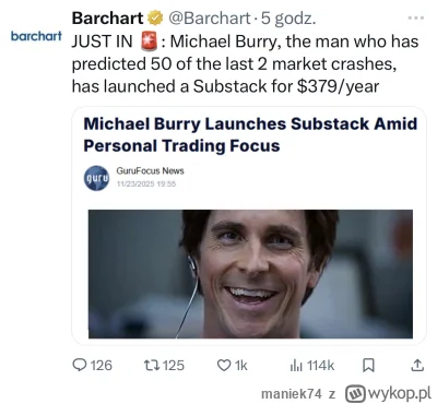 maniek74 - #gielda

szurry burry odpalił grupkę sygnałowa ( ͡° ͜ʖ ͡°)