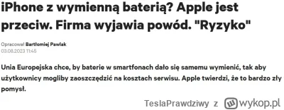 TeslaPrawdziwy - Smartfony firmy Apple z wymienną baterią na terenie Unii Europejskie...