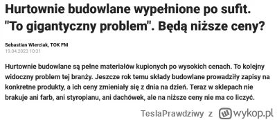 TeslaPrawdziwy - To zdanie z artykułu poniżej mi się spodobało.
Teoretycznie obniżani...